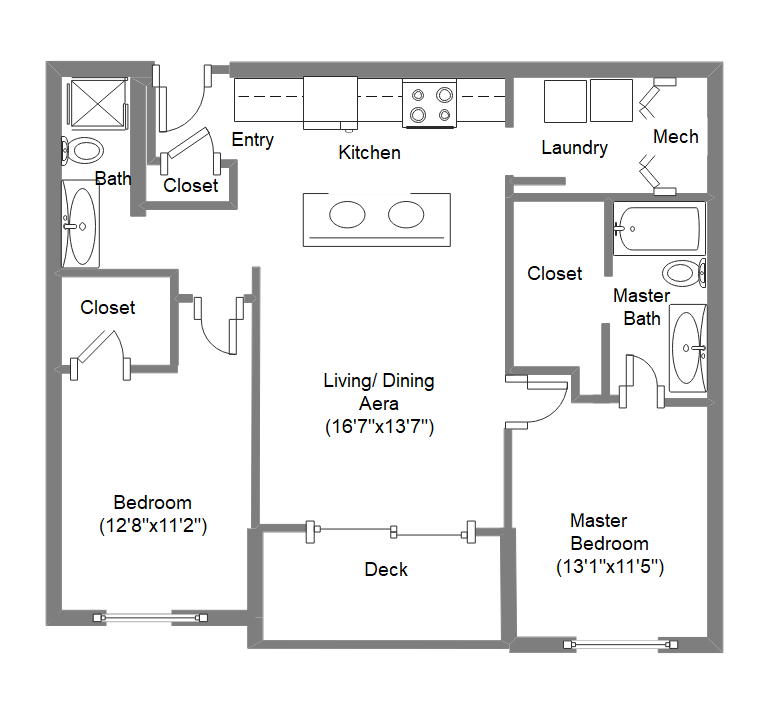 3BHK Floor Plan